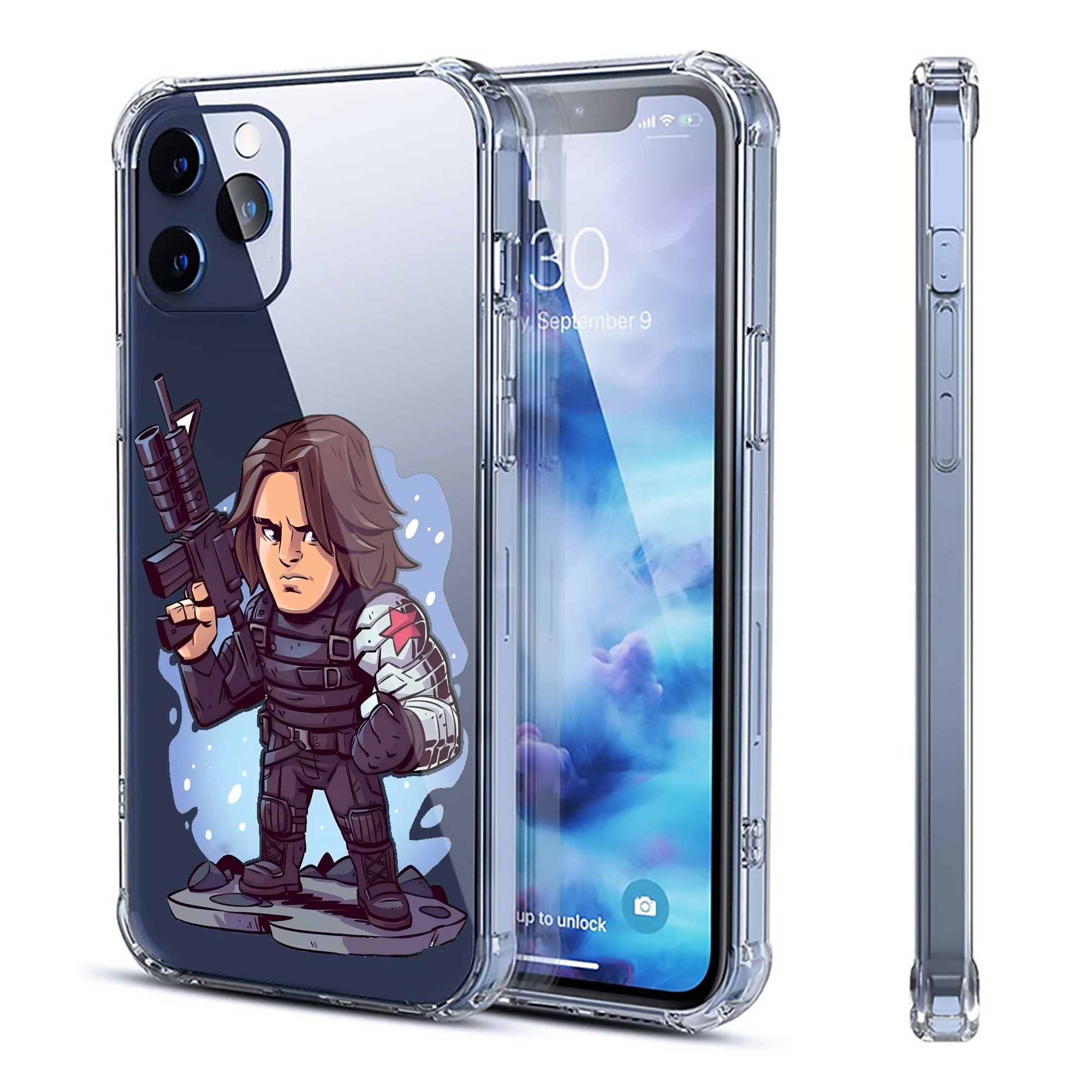 （画像用） アベンジャーズ The Avengers 【iPhone 12シリーズ対応】透明スマホケース（クリアソフトケース）